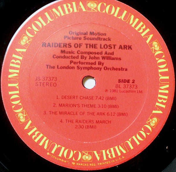 John Williams - Raiders Of The Lost Ark (Original Motion Picture) - Mint- LP Record 1981 Columbia USA Original Vinyl - Soundtrack - Shuga Records