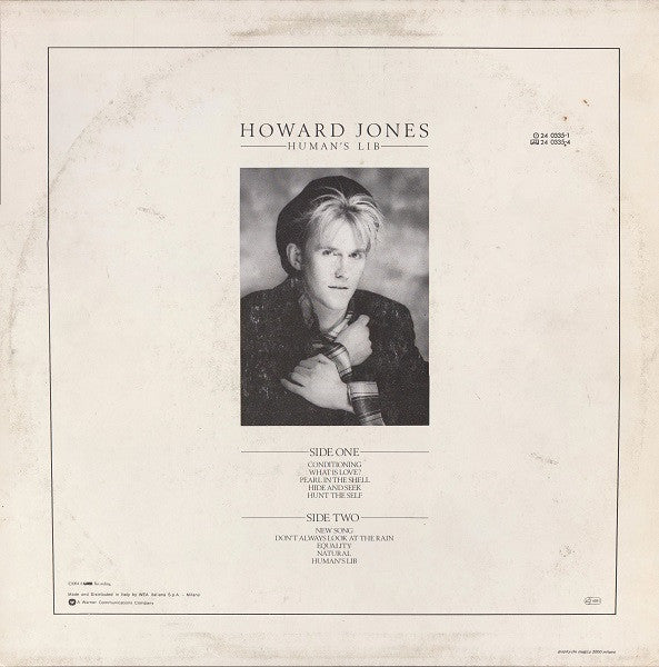 Howard Jones – Human's Lib - VG+ LP Record 1984 WEA Italy Vinyl - Pop Rock / Synth-pop - Shuga Records