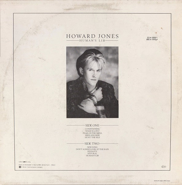 Howard Jones – Human's Lib - VG+ LP Record 1984 WEA Italy Vinyl - Pop Rock / Synth-pop