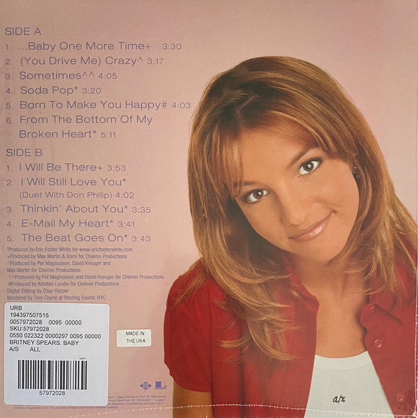 Britney Spears - ...Baby One More Time (1997) - Mint- LP Record 2020 Jive Urban Outfitters Exclusive Clear With Pink Splatter Vinyl - Pop / Bubblegum - Shuga Records