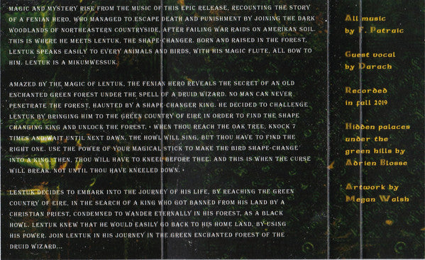 Ifernach - The Green Enchanted Forest Of The Druid Wizard - Mint- Cassette 2020 Tour De Garde Canada Tape - Black Metal - Shuga Records