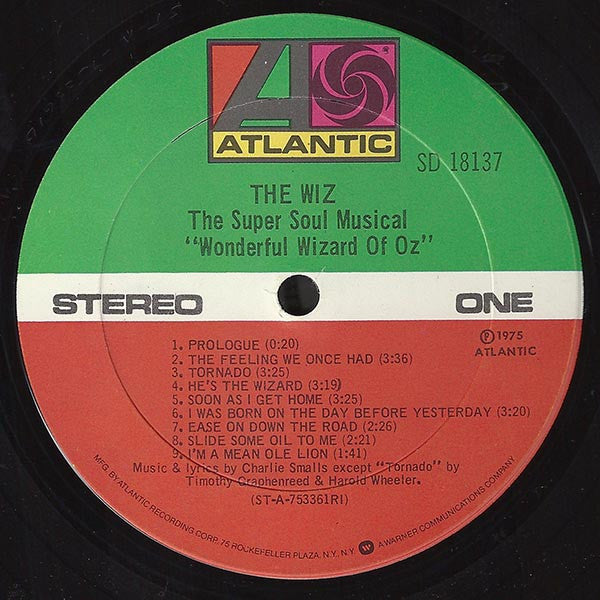 Various - The Wiz (The Super Soul Musical "Wonderful Wizard Of Oz") - VG+ LP Record 1975 Stereo USA - Original Cast - Shuga Records