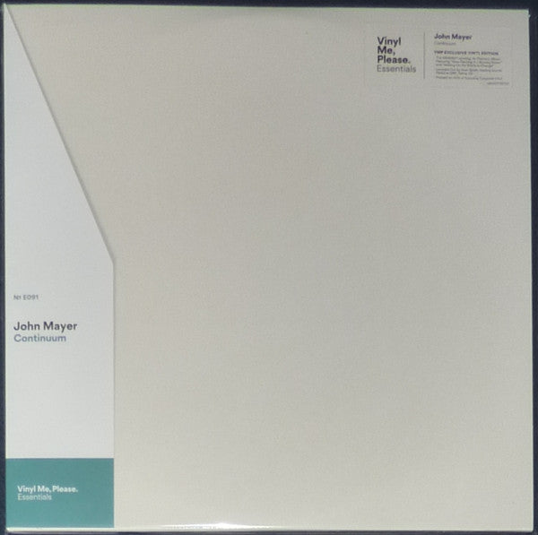 John Mayer - Continuum (2006) - New 2 LP Record 2020 Vinyl Me Please Turquoise Vinyl - Alternative Rock / Blues Rock - Shuga Records
