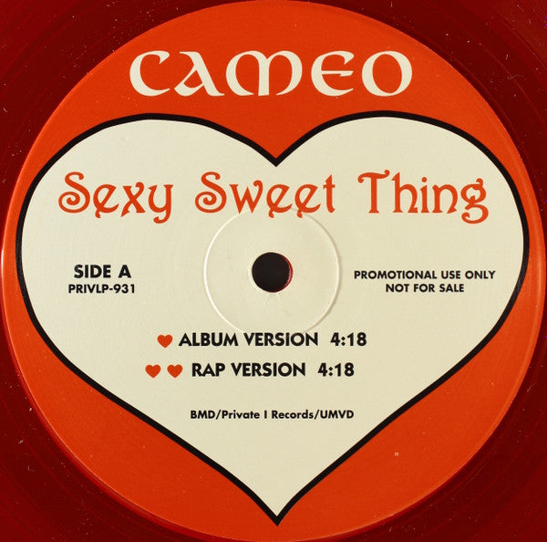 Cameo – Sexy Sweet Thing - Mint- EP Record 2000 BMD Private I Promo Red Vinyl - Funk / Electro