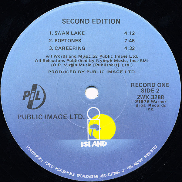 Public Image Ltd. - Second Edition - VG+ (VG cover) 2 LP Record 1980 Island USA Vinyl - Rock / Post-Punk / Dub / Experimental - Shuga Records