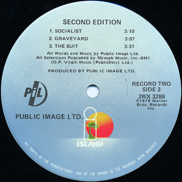 Public Image Ltd. - Second Edition - VG+ (VG cover) 2 LP Record 1980 Island USA Vinyl - Rock / Post-Punk / Dub / Experimental - Shuga Records