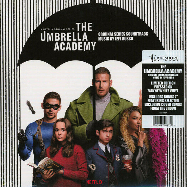 (DAMAGED COVER) Jeff Russo - The Umbrella Academy - New LP Record 2021 Lakeshore Vanya White Vinyl & 7" - Soundtrack / Netflix - Shuga Records