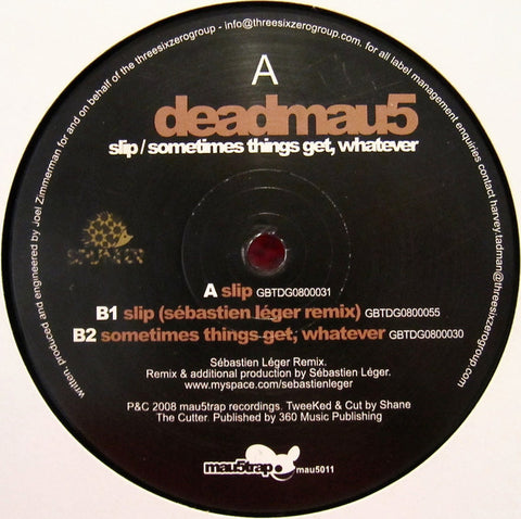 Deadmau5 - Slip - New 12" Single Record 2008 Mau5trap Canada Vinyl  - Progressive House / Minimal