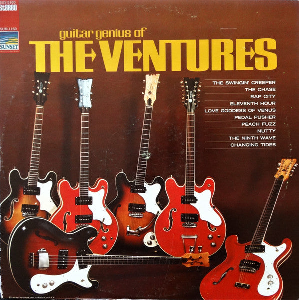 The Ventures – Guitar Genius Of The Ventures - VG LP Record 1967 Sunset USA Stereo Vinyl - Surf Rock / Pop Rock - Shuga Records