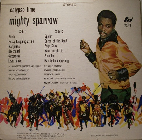 Mighty Sparrow – Calypso Time - VG LP Record 1970 RA Hilary Barbados Vinyl - Reggae / Calypso - Shuga Records