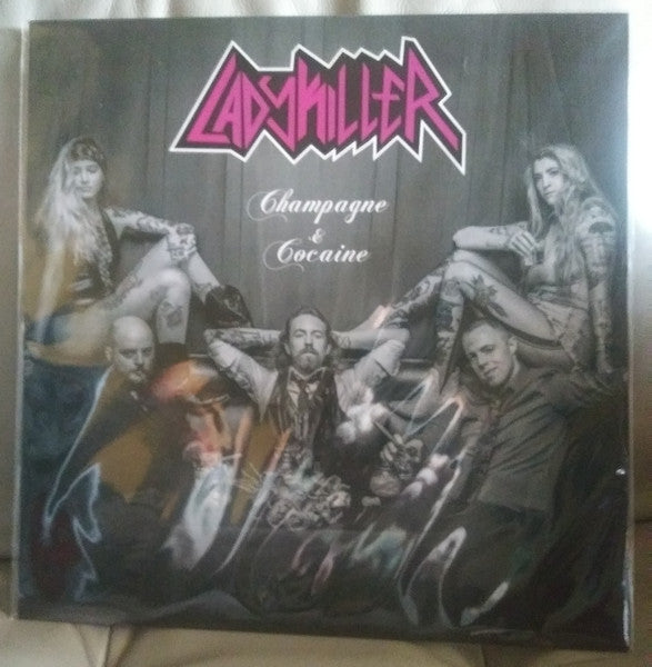 Ladykiller - Champagne & Cocaine - VG+ LP Record 2018 Rolling Thunder USA Vinyl & Insert - Hard Rock / Heavy Metal - Shuga Records