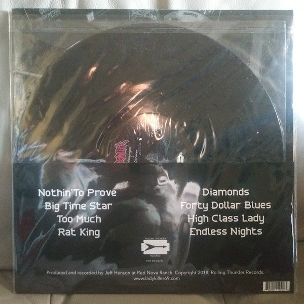 Ladykiller - Champagne & Cocaine - VG+ LP Record 2018 Rolling Thunder USA Vinyl & Insert - Hard Rock / Heavy Metal - Shuga Records