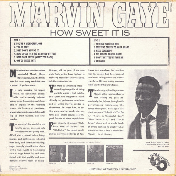 Marvin Gaye – How Sweet It Is To Be Loved By You - VG+ LP Record 1965 Tamla USA Mono Vinyl - Soul /  Rhythm & Blues - Shuga Records