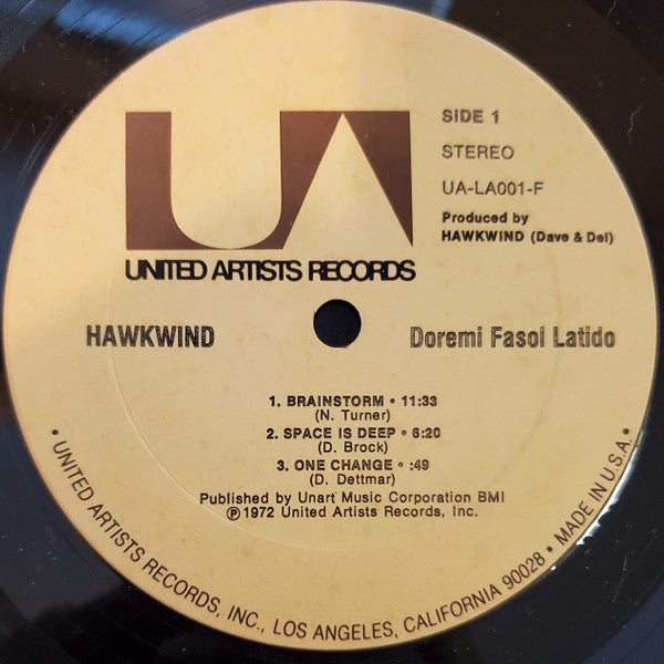 Signed Autographed - Hawkwind - Doremi Fasol Latido - VG+ LP Record 1972 United Artists Original Vinyl - Psychedelic Rock / Space Rock - Shuga Records