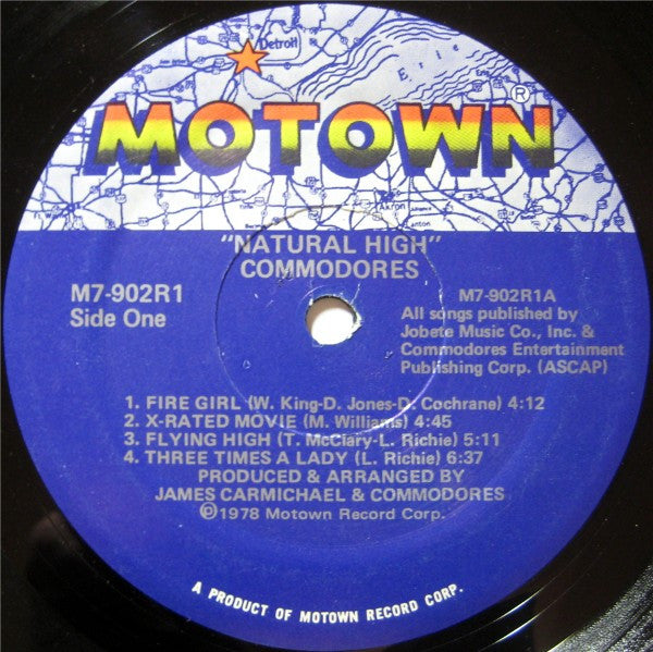 Commodores - Natural High - VG+ LP Record 1978 Motown USA Vinyl & Insert - Soul / Funk - Shuga Records