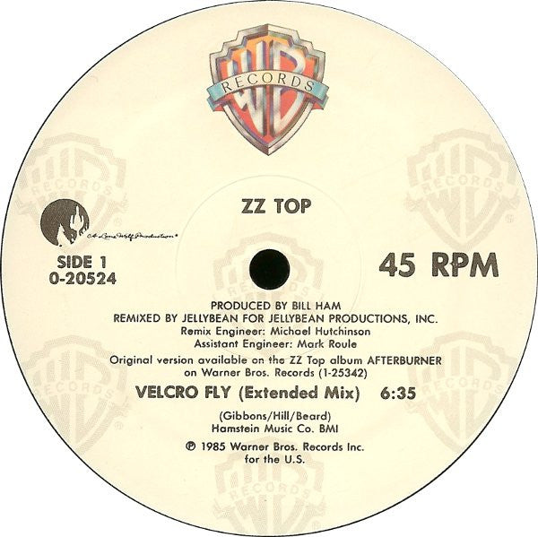 ZZ Top - Velcro Fly / Woke Up With Wood - Mint- 12" Single Record 1986 Warner USA Vinyl - Pop Rock - Shuga Records