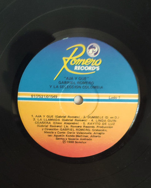 Gabriel Romero Y La Seleccion Colombia – Aja Y Qué? - Mint- LP Record (VG Cover) 1988 Sonolux Romero Colombia Vinyl - Latin / Cumbia - Shuga Records