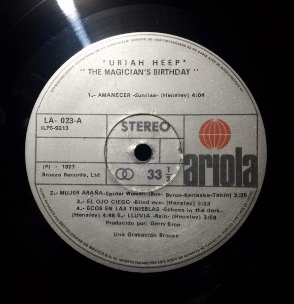 Uriah Heep - The Magician's Birthday (1972) - VG LP Record 1977 Island Ariola Mexico Vinyl - Hard Rock / Classic Rock - Shuga Records