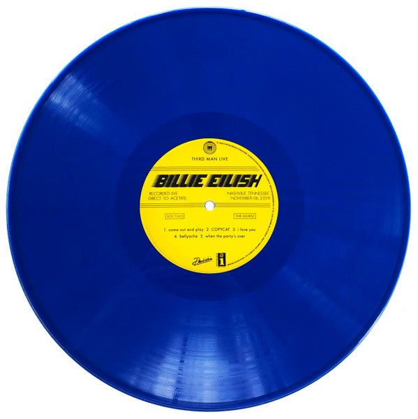 Billie Eilish - Live At Third Man Records (2019) - Mint- LP Record Store Day 2020 Third Man Blue Vinyl & Poster - Indie Pop - Shuga Records