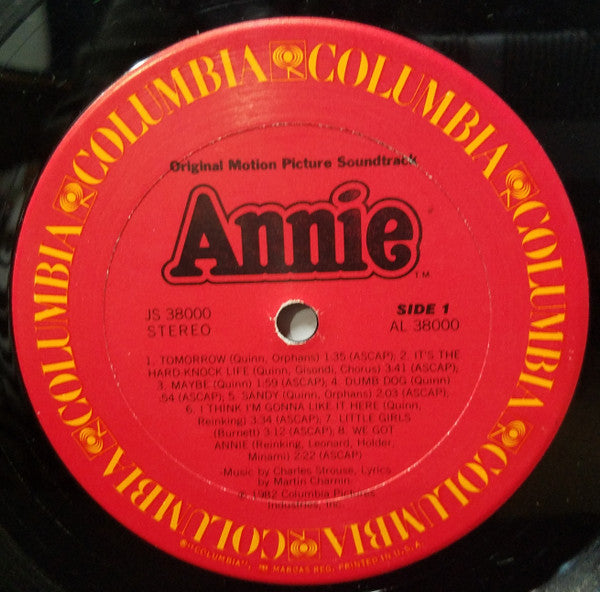 Various – Annie (Original Motion Picture) - VG+ Lp Record 1982 USA Original Vinyl - Soundtrack