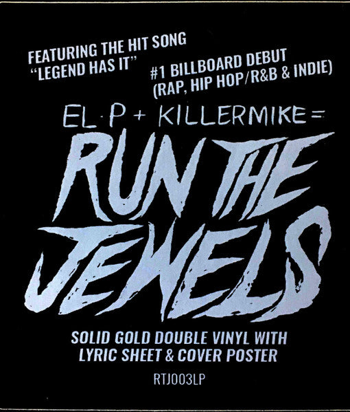 Run The Jewels - Run The Jewels 3 (2017) - New 2 LP Record 2020 USA Gold Vinyl, Insert & Poster - Hip Hop / Hardcore Hip-Hop - Shuga Records