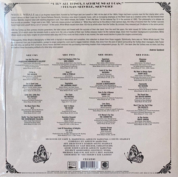 Various - The Land Of Sensations & Delights: The Psych Pop Sounds Of White Whale Records 1965-1970 - New 2 LP Record Store Day 2020 RSD Craft Vinyl - Psychedelic Rock / Pop Rock / Garage - Shuga Records