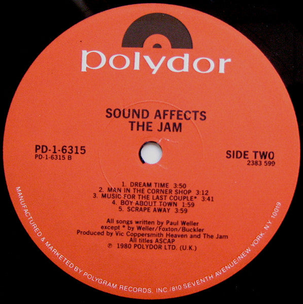 The Jam - Sound Affects - VG+ LP Record 1980 Polydor USA Original Vinyl - Power Pop / New Wave / Mod - Shuga Records