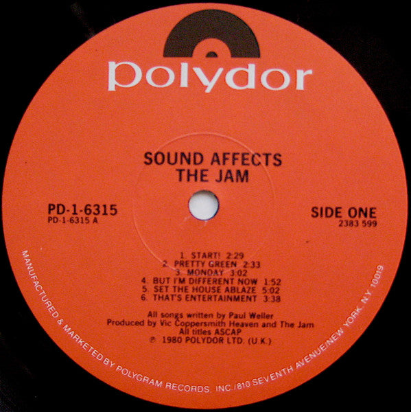 The Jam - Sound Affects - VG+ LP Record 1980 Polydor USA Original Vinyl - Power Pop / New Wave / Mod - Shuga Records