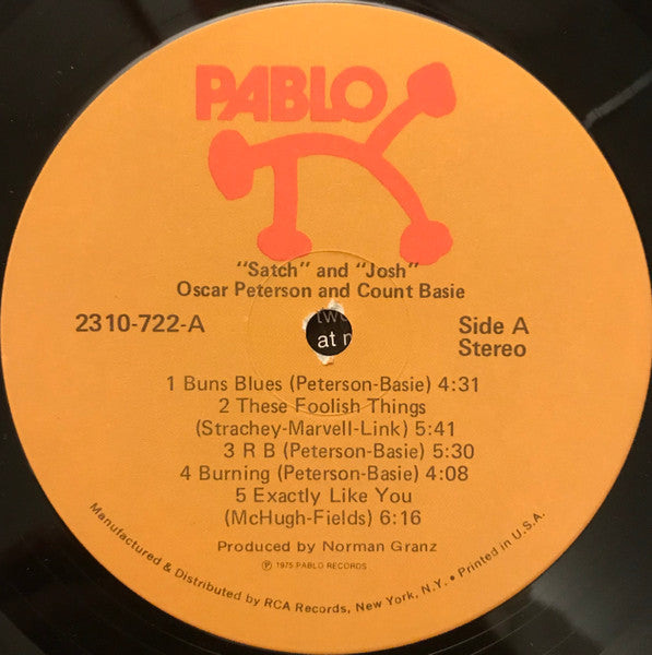 Count Basie Encounters Oscar Peterson - "Satch" And "Josh" - Mint- LP Record 1975 Pablo USA Original Vinyl - Jazz / Bop - Shuga Records