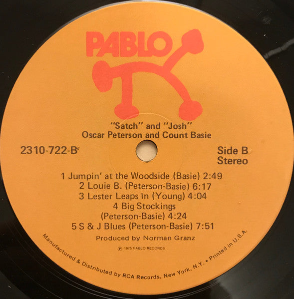 Count Basie Encounters Oscar Peterson - "Satch" And "Josh" - Mint- LP Record 1975 Pablo USA Original Vinyl - Jazz / Bop - Shuga Records