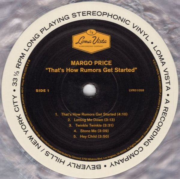Margo Price - That's How Rumors Get Started - Mint- LP Record 2020 Loma Vista Silver & Clear Marble Vinyl & Bonus 7" - Country - Shuga Records