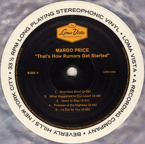 Margo Price - That's How Rumors Get Started - Mint- LP Record 2020 Loma Vista Silver & Clear Marble Vinyl & Bonus 7" - Country - Shuga Records