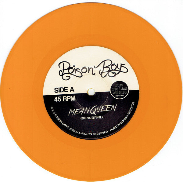 Poison Boys - Mean Queen / Take a Chance With Me - New 7" Single Record 2024 Hobo Wolfman Opaque Yellow Vinyl - Chicago Punk / Garage Rock - Shuga Records