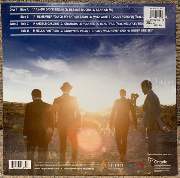 The Tenors - Under One Sky - VG+ (VG cover) 2 LP Record 2015 Universal Music Classics Canada Vinyl - Pop / Vocal / Holiday - Shuga Records