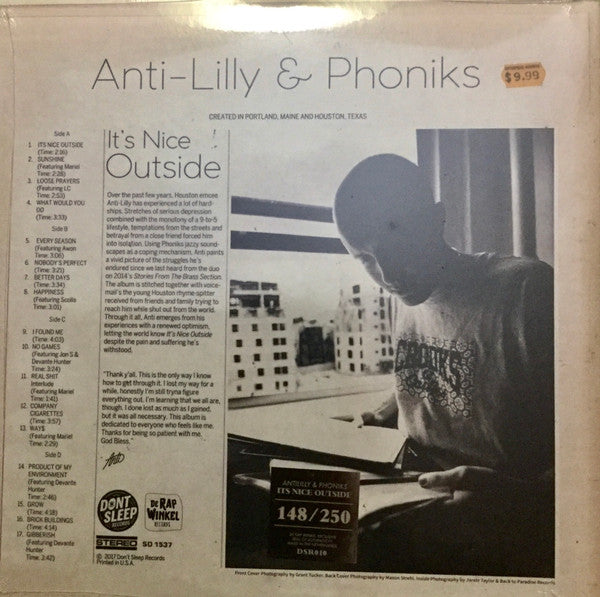 Antililly & Phoniks - It's Nice Outside (2017) - New 2 LP Record 2020 de Rap Winkel Don't Sleep Splatter Vinyl & Numbered - Hip Hop / Jazzy Hip-Hop - Shuga Records
