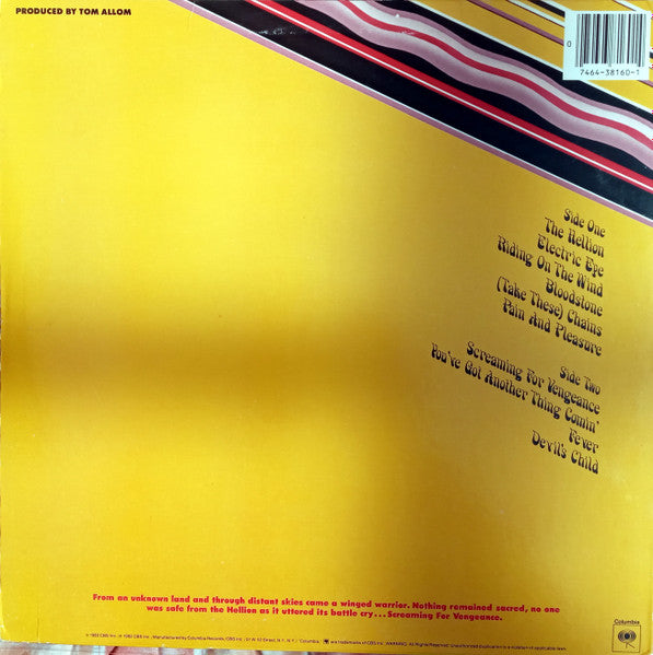 Judas Priest - Screaming For Vengeance - VG+ LP Record 1982 Columbia USA Original Vinyl, Inner, Insert & Hype Sticker - Hard Rock / Heavy Metal - Shuga Records