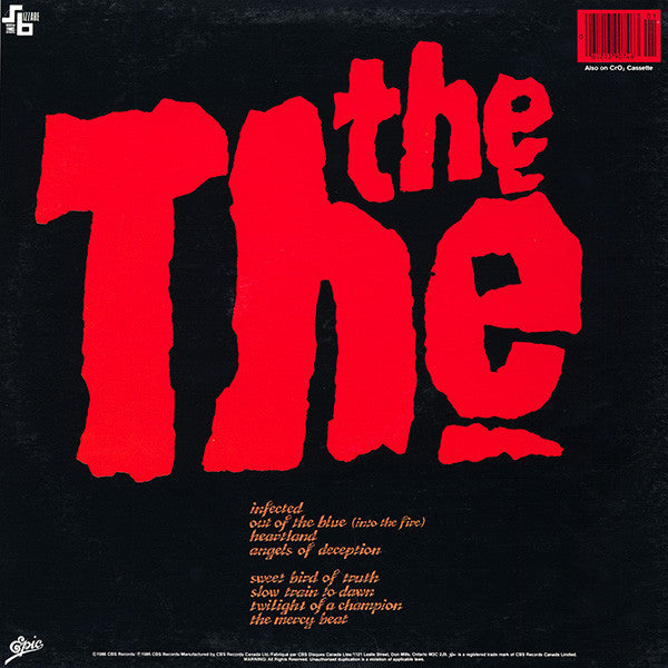 The The - Infected - Mint- Lp Record 1986 Epic Some Bizzare Canada Vinyl - Alternative Rock / New Wave - Shuga Records