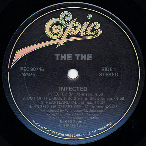 The The - Infected - Mint- Lp Record 1986 Epic Some Bizzare Canada Vinyl - Alternative Rock / New Wave - Shuga Records