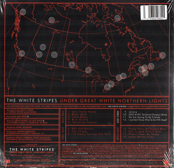 The White Stripes - Under Great White Northern Lights - VG+ 2 LP Record 2010 Third Man 180 gram Vinyl & RARE Cream/Red Tint Labels - Alternative Rock / Garage Rock - Shuga Records