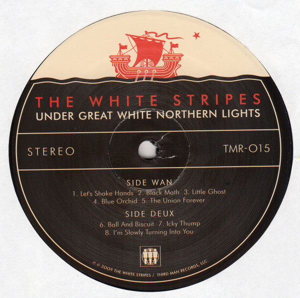 The White Stripes - Under Great White Northern Lights - VG+ 2 LP Record 2010 Third Man 180 gram Vinyl & RARE Cream/Red Tint Labels - Alternative Rock / Garage Rock - Shuga Records