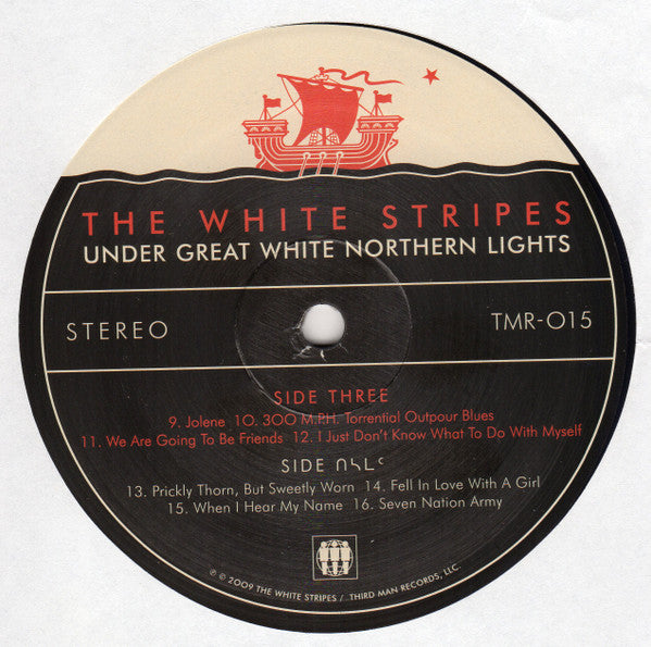 The White Stripes - Under Great White Northern Lights - VG+ 2 LP Record 2010 Third Man 180 gram Vinyl & RARE Cream/Red Tint Labels - Alternative Rock / Garage Rock - Shuga Records