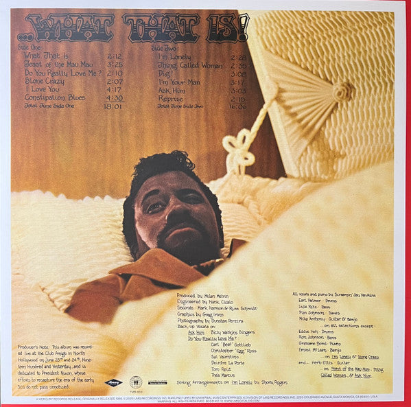 Screamin' Jay Hawkins - ...What That Is! (1969) - New LP Record Store Day 2020 Third Man RSD Clear with Orange Splatter Vinyl - Rock & Roll / Rhythm & Blues - Shuga Records