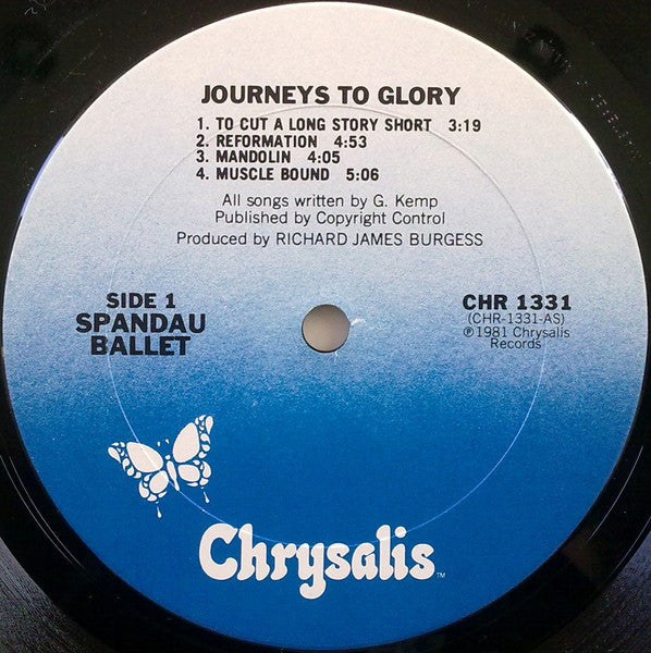Spandau Ballet - Journeys To Glory - VG+ LP Record 1981 Chrysalis Vinyl - Synth-Pop - Shuga Records