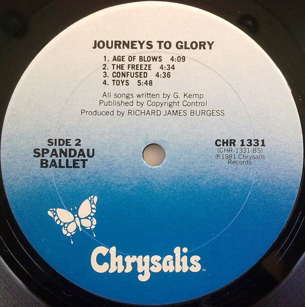 Spandau Ballet - Journeys To Glory - VG+ LP Record 1981 Chrysalis Vinyl - Synth-Pop - Shuga Records