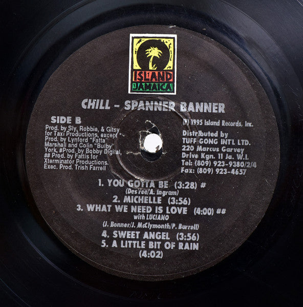 Spanner Banner - Chill - VG+ LP Record 1995 Island Jamaica Vinyl - Reggae / Dancehall