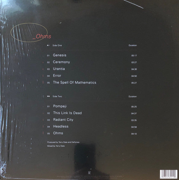 Deftones - Ohms - New LP Record 2020 Reprise USA Black Vinyl - Rock / Nu Metal / Shoegaze - Shuga Records