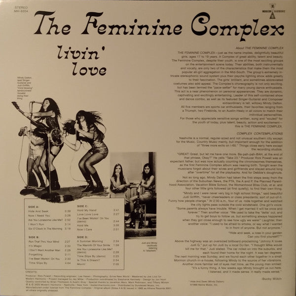 The Feminine Complex - Livin' Love (1969) - New 2 LP Record Store Day 2020 Modern Harmonic Pink Vinyl - Psychedelic Rock / Garage Rock - Shuga Records