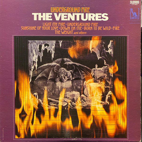 The Ventures - Underground Fire - VG+ LP Record 1969 Liberty USA Original Vinyl & Sears Hype Sticker - Classic Rock / Instrumental / Surf - Shuga Records