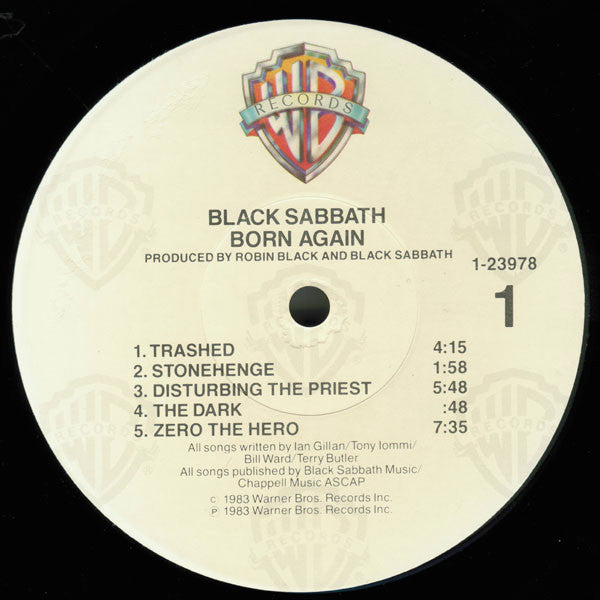 Black Sabbath - Born Again - Mint- LP Record 1983 Warner USA Original Vinyl & Matching Inner Sleeve - Heavy Metal / Hard Rock - Shuga Records
