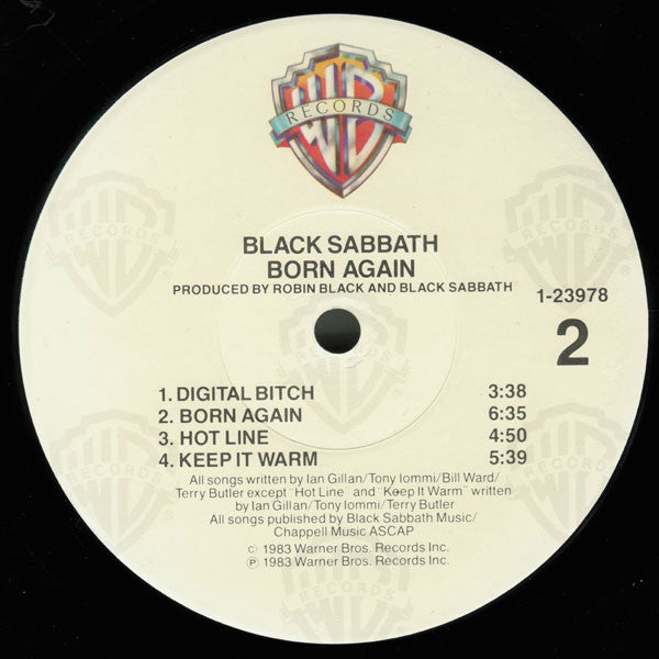 Black Sabbath - Born Again - Mint- LP Record 1983 Warner USA Original Vinyl & Matching Inner Sleeve - Heavy Metal / Hard Rock - Shuga Records